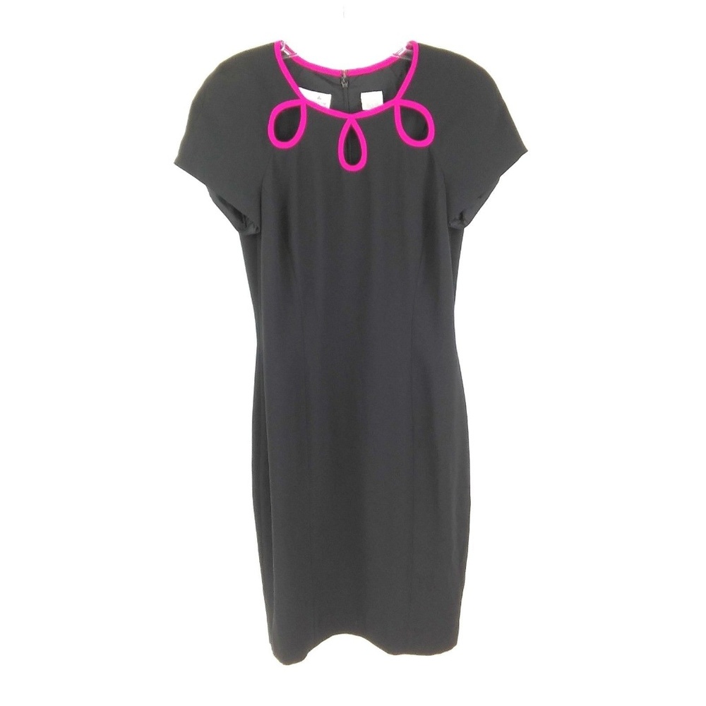 Liz Claiborne Sheath Dress Sz 4 Black Pink